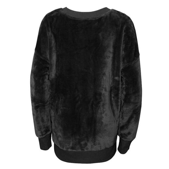 NFL Atlanta Falcons Girl's Minky Fleece Crew Neck Sweatshirt Black, Medium (7/9) - Picture 4 of 5